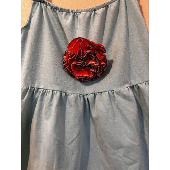 Girl's Boutique Flower Ruffle Blue Tank Top Size 9 [EXCELLENT] - Picture 2 of 4